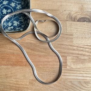 925 High polish Sterling silver herringbone chain necklace 5mm